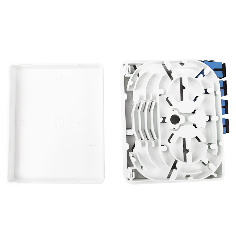 FTTH Network Indoor 4 Cores SC UPC Plastic Fiber Optic Faceplate Socket Panel in Gray