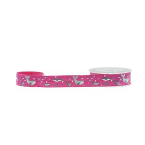 China Pink Dolphin Printed Elastic Ribbon Wristband Damage Free Customer Length wholesale