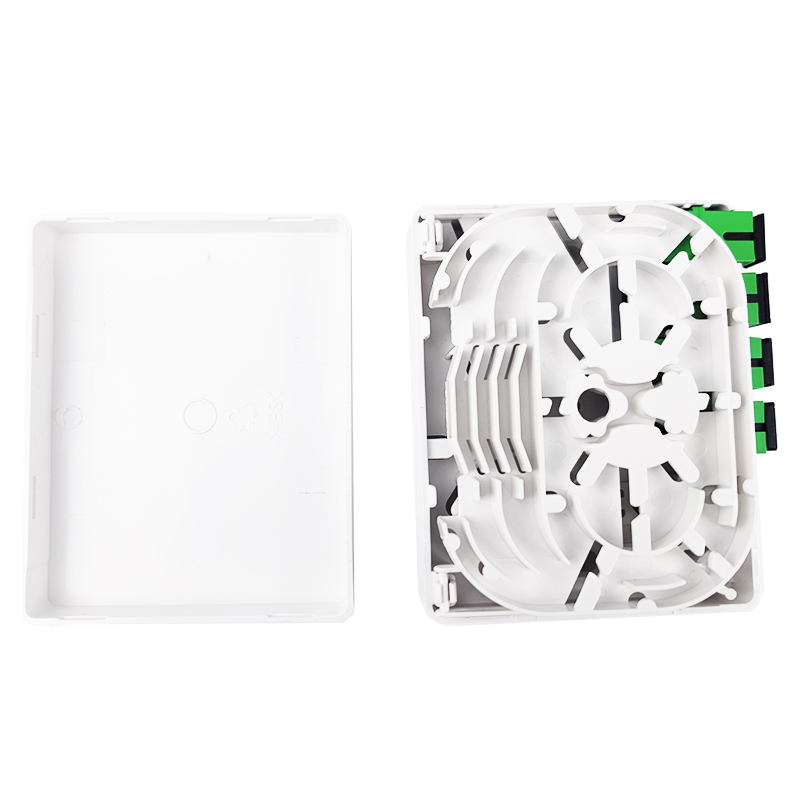 SC/APC Gray 4 Cores Plastic Fiber Optic Faceplate Socket Panel for Indoor Network FTTH