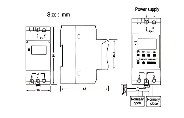 THC15 DC 12V 16A Digital LCD Programmable Electrical Timer Switch