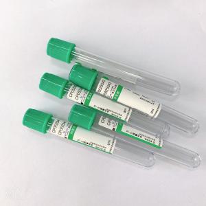 China Green Blue Caps Sodium Heparin Blood Tube 3ML-10ML Customized Logo wholesale