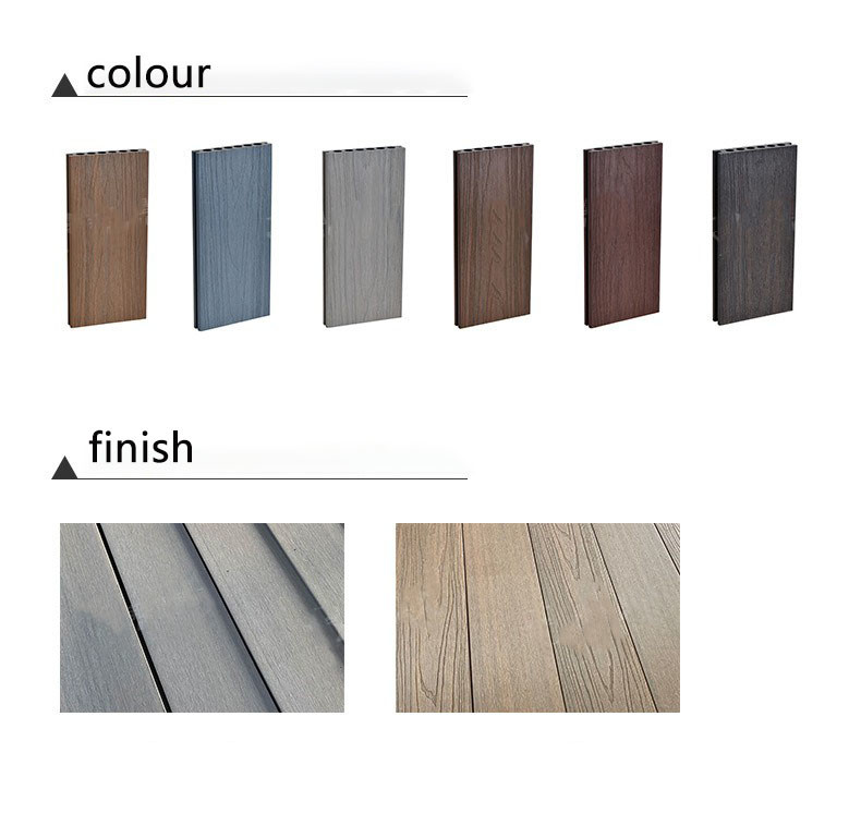 Wear Resistant WPC Decking Boards 145x22cm 3D Solid Deep Embossed Swimming Pool Floor