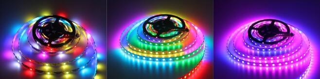5VDC IP67 Black FPC Digital LED Strip lights with 32LEDs / m and 32pixels /m