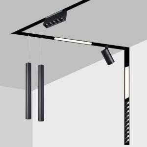 China 48V Trimless Magnetic Lighting Track for Kitchen Hotel Bedroom wholesale