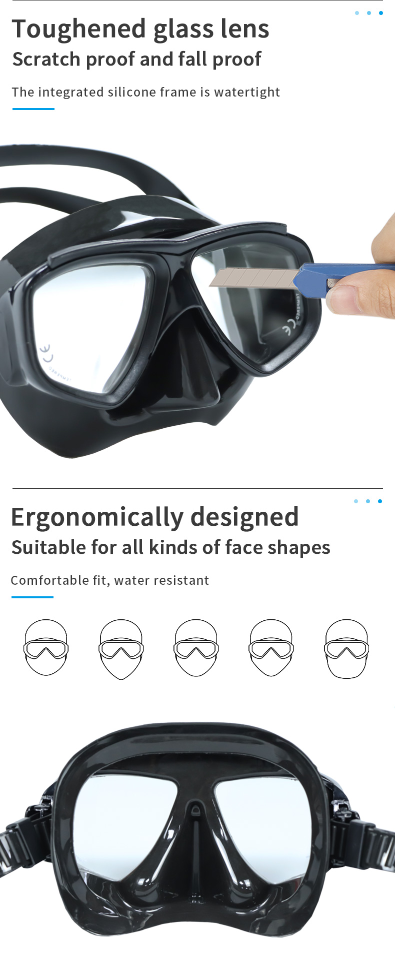 Universal Scuba Diving Mask Underwater Snorkel Set Vision Corrective