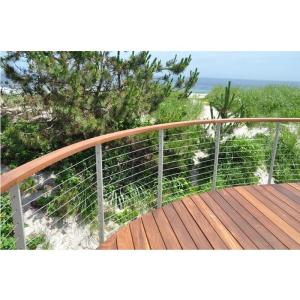 China Decking Aluminum Cable Railing , Stainless Steel Balustrade Wire Deck Railing on sale