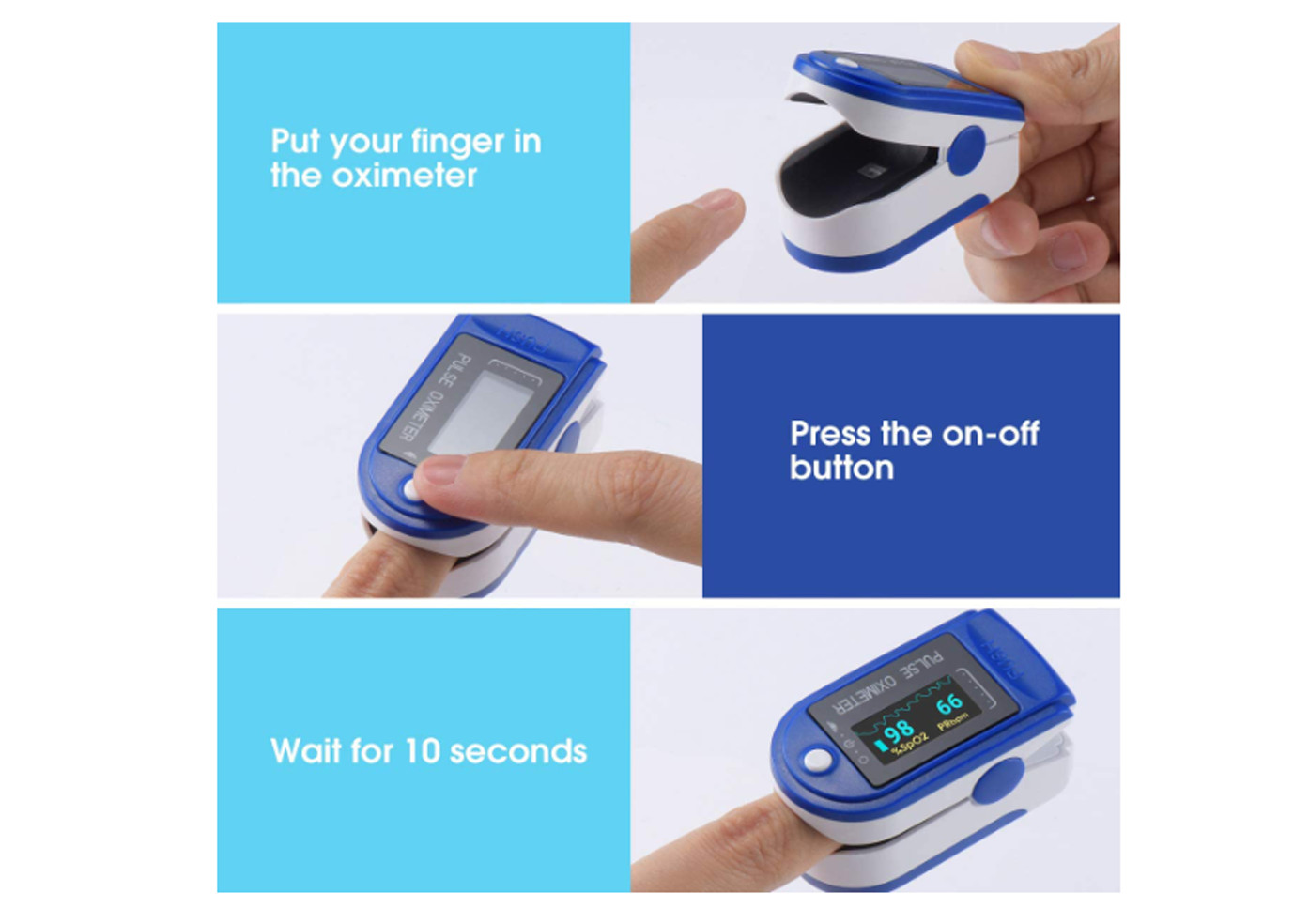 PR Blood Heart Rate 100% OLED Finger Pulse Oximeter