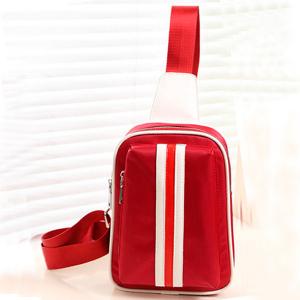 China Unisex Red Polyester Chest Bag Nylon Waist bag Phone Bag wholesale