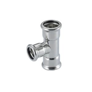 China Stainless Steel 304 316L Water Supply Pipe Press Fittings EN10312 Reducing Tee wholesale