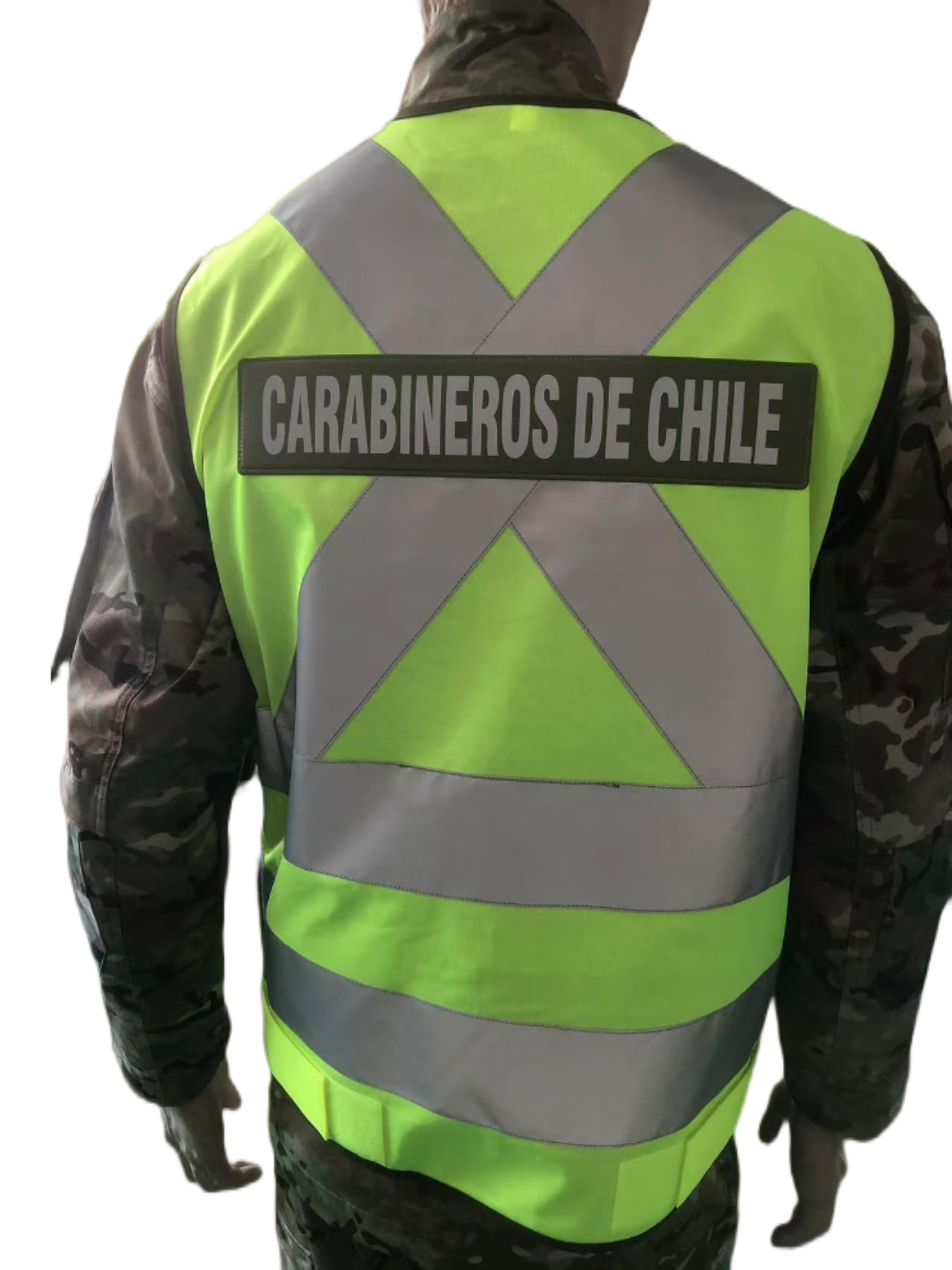 Men Polyester Yellow Reflective Tactical Police Vest For Chile Construction Warning