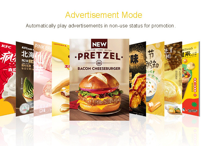 27in Self Ordering Kiosk Food Ordering Kiosk Machine With Voice Assistance