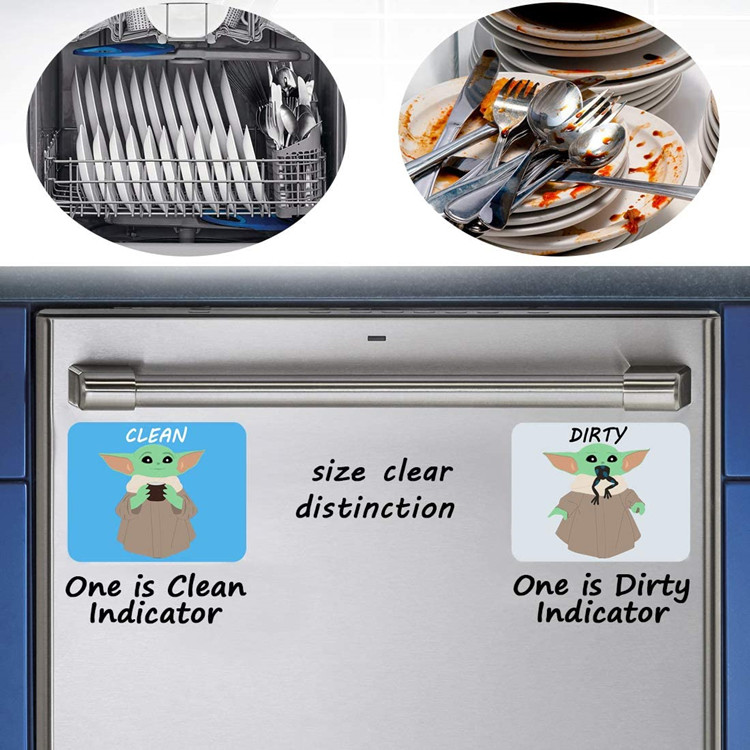 OEM Reversible Dishwasher Clean Sign Magnet CMYK 3.93*3.14inch