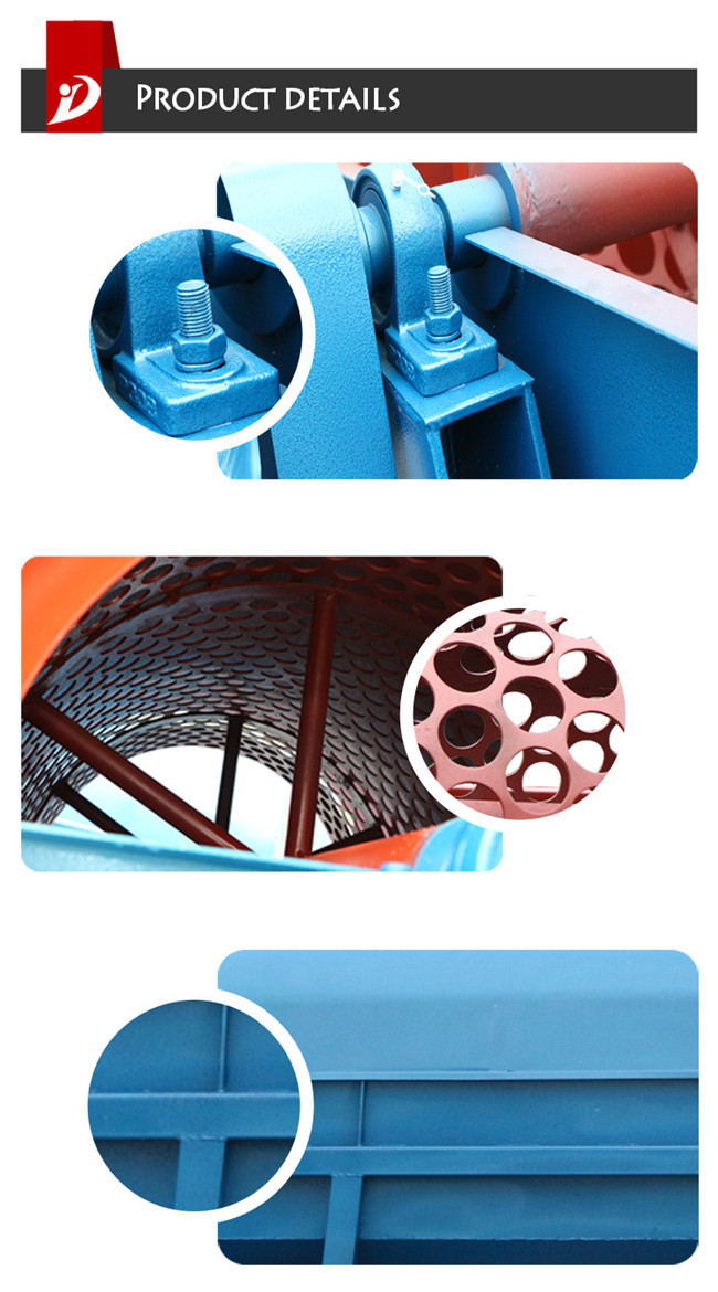 Mini Moverable Trommel Screen Machine Particle Materials Trommel Separator