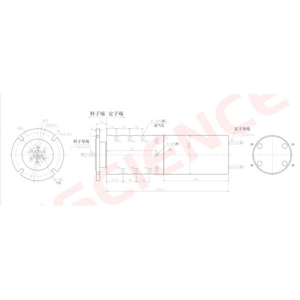 6 Passages Gas Electric Slip Ring 8 Circuits 10A 16 Circuits Signal 2 Circuits Shielding