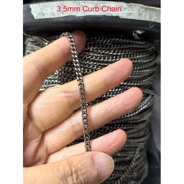 Factory Stocked 1.8mm Curb Chain Titanium Accessories Gentlemen Chain In Stock