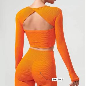 China Wholesale Custom Logo Gym Legging High Impact Sports Bra 3PCS Long Sleeve Yoga Wear Gym Fitness Sets wholesale