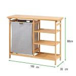 3 Tier Bamboo Free Standing Shelves Clothes Rack Organizer ODM