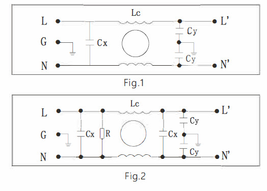 3A Wire Leads RFI Low Pass AC Emi Filter