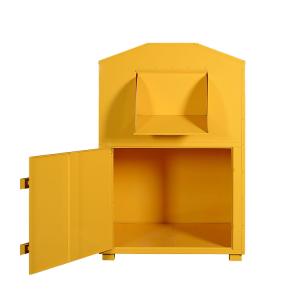China Durable Clothing Donation Box Powder Coating Recycling Bin wholesale