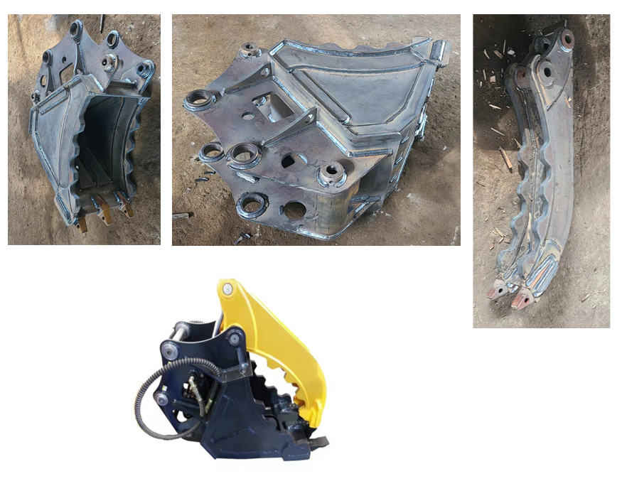 Q345B Excavator Bucket Thumb Combo 12-16 Tons Excavator Attachment