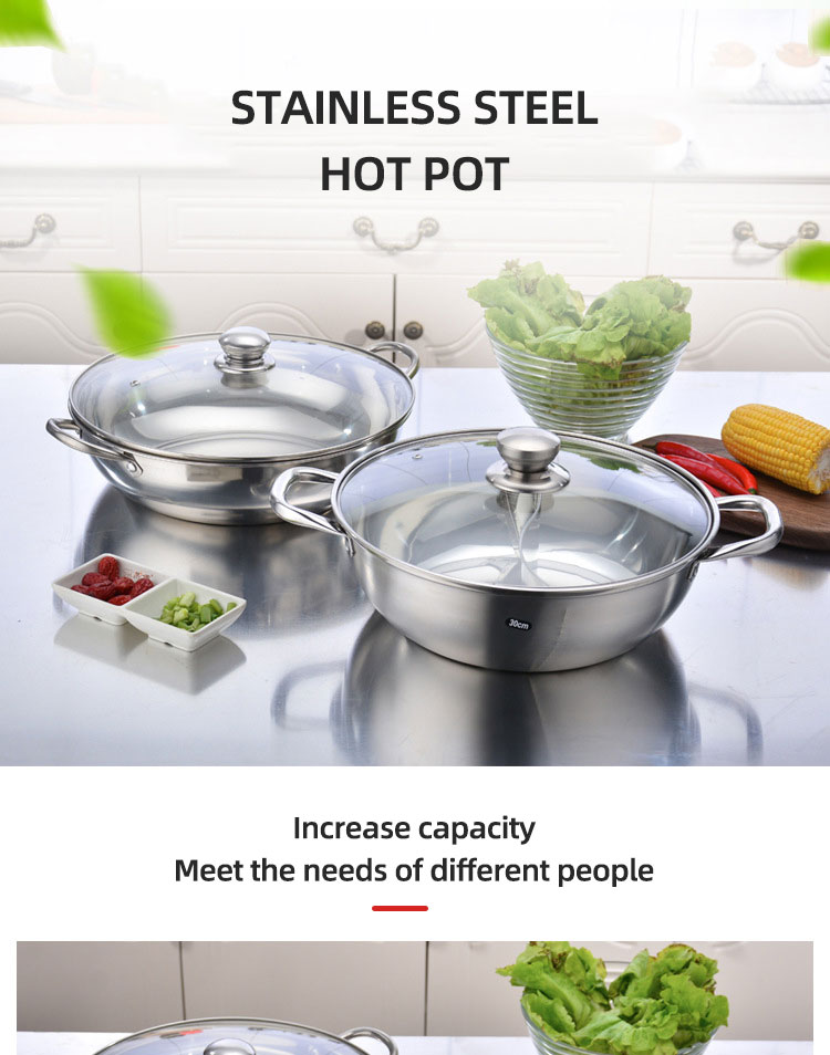 Wholesale Food Grade Stainless Steel Cookware Pot Induction Cooker Soup Pot Stainless Steel Cooking Pot