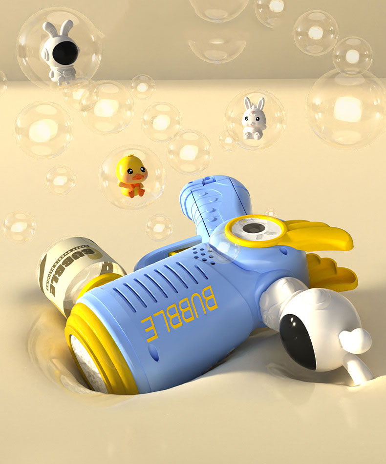Unisex Fully Automatic 10 Hole Electric Bubble Blowing Toy for Children Cartoon Gift