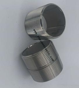 China Welded Stainless Steel Threaded Nipple Brush Polish Bright Surface wholesale
