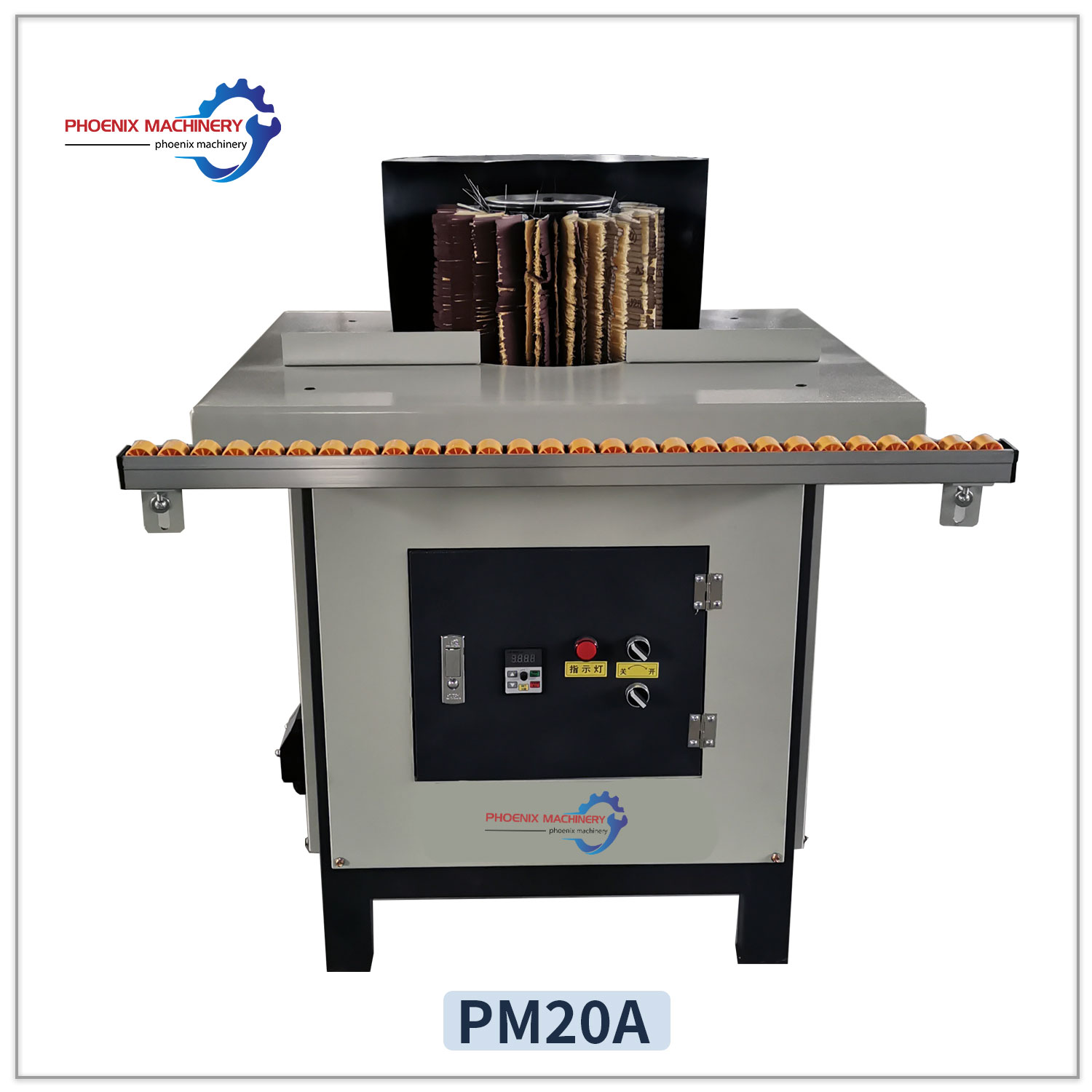 Sander Brush drum sander Woodworking machine Floor wood manual three-headed edging machine