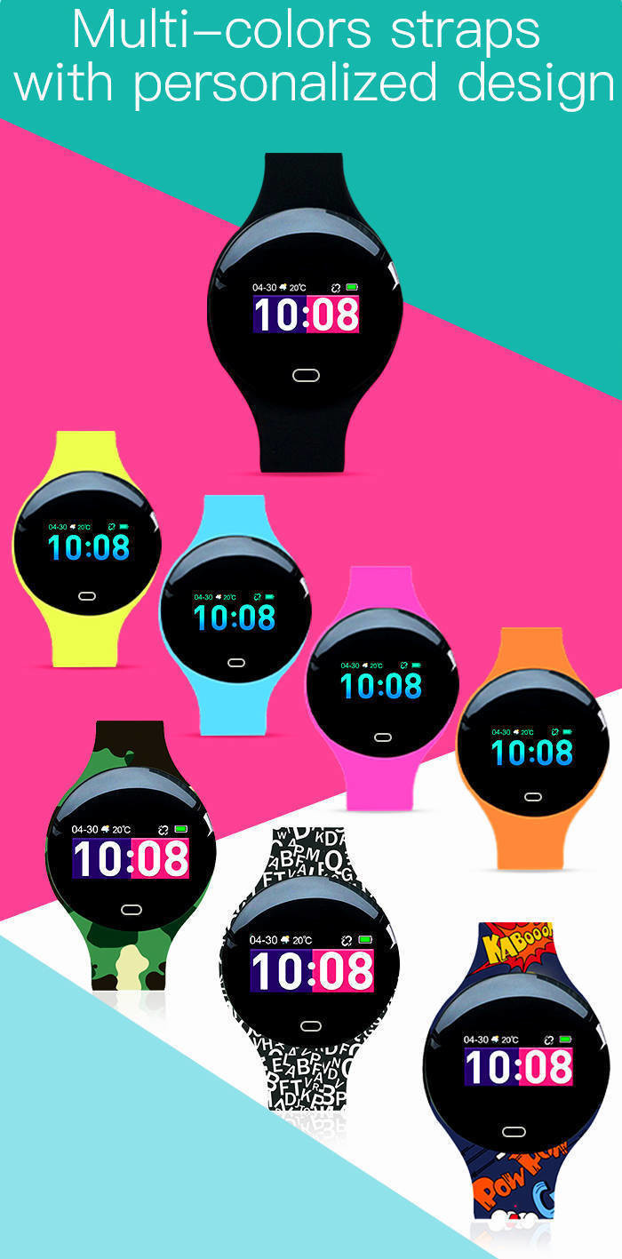 BLE 5.2 Waterproof Fitness Tracker Watch Pedometer Distance Calories For Women