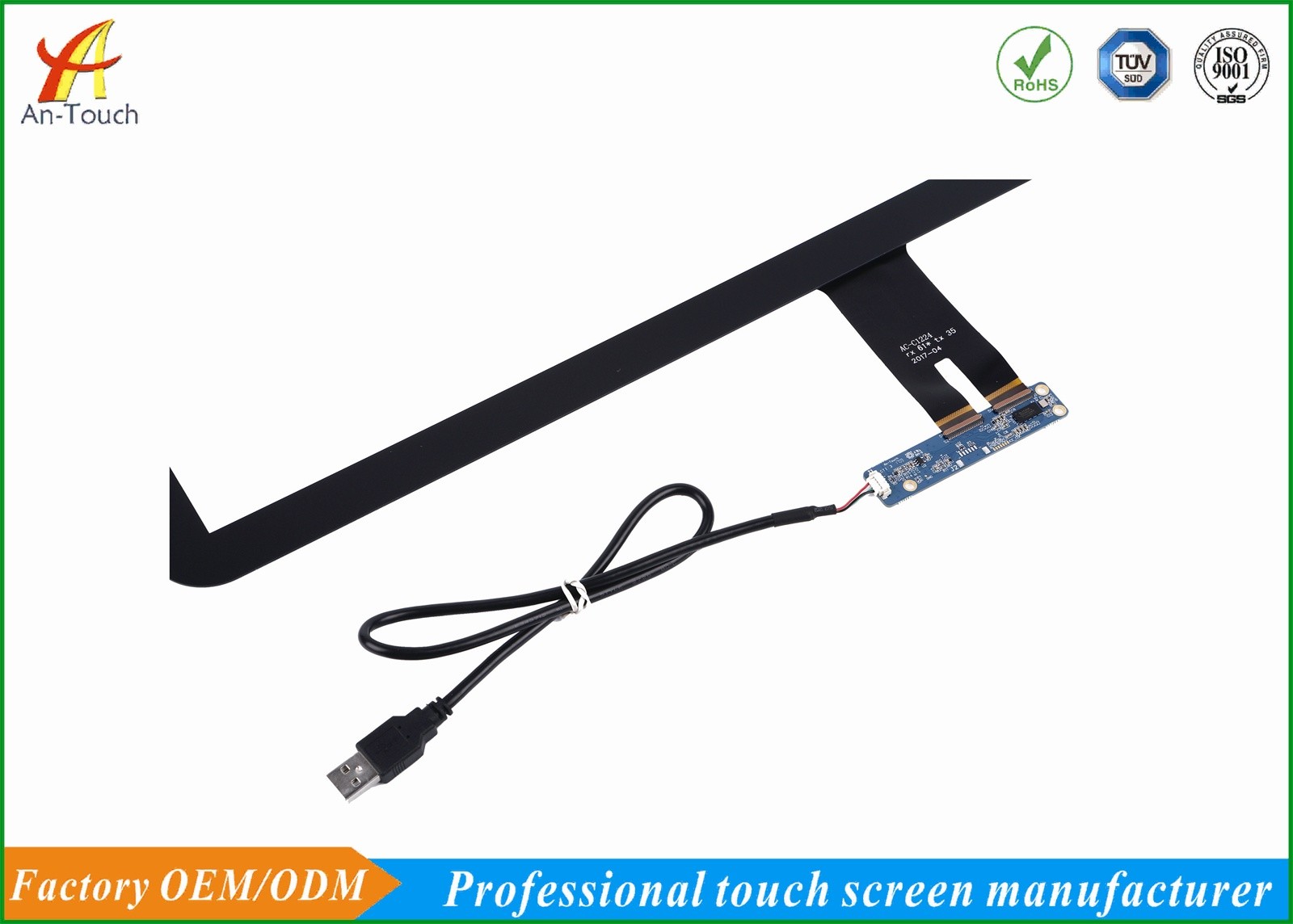 Anti Glare POS Touch Panel 15.6 Inch With Tempered Scratch Proof Cover Glass