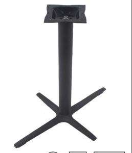 China Cast Iron Cross Table bases Black wrinkle Zinc Powder Coated Restaurant Table Bar Table wholesale