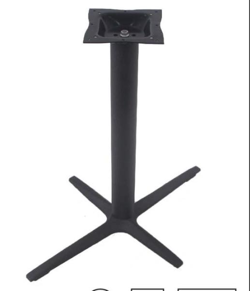 Cast Iron Cross Table bases Black wrinkle Zinc Powder Coated Restaurant Table