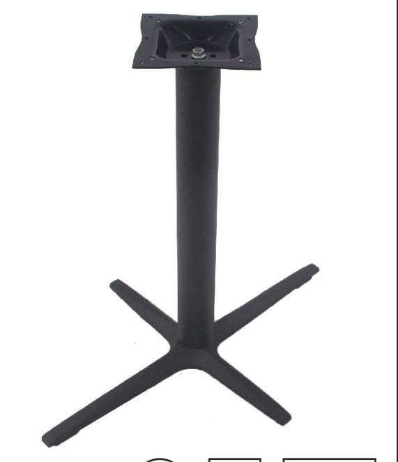 Item 2902 Metal Dining Table legs Flat Self Stabilizing Cast Iron Table X Base