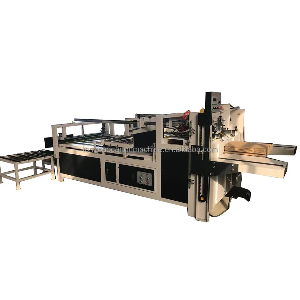 Electric Driven Semi Automatic Carton Folding Box Gluing Machine for 600mm Boxes