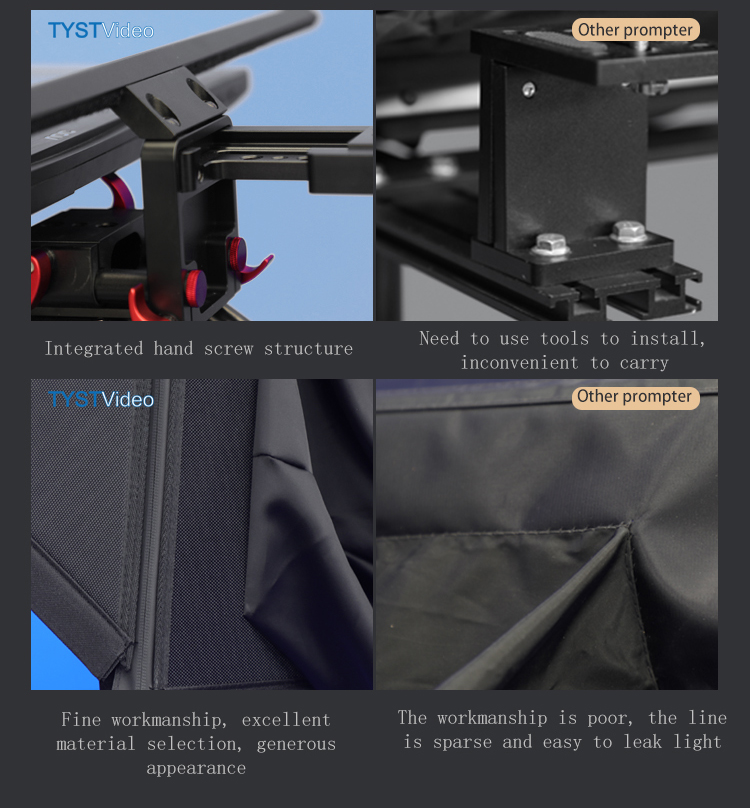Foldable 24 Inch Dual Screen Teleprompter for Conference Speaking Engagements