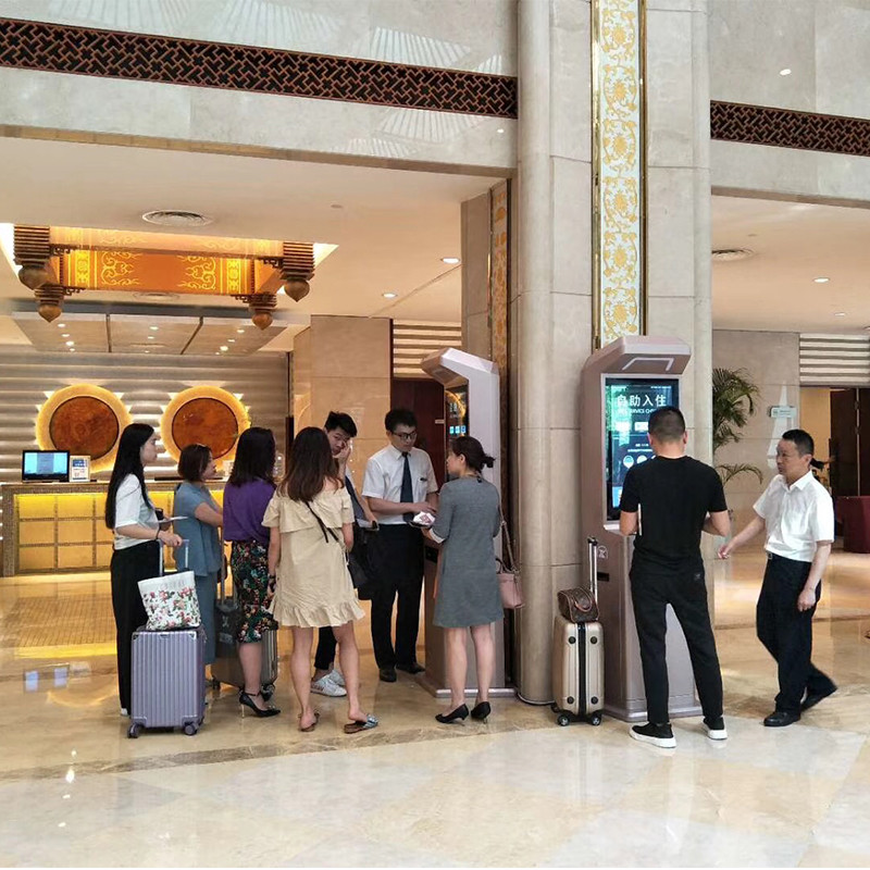 HD LED LCD KER Slim 32 Inch Hotel Self Check In Kiosk