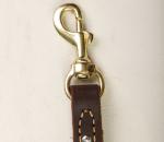 Pet Short Cow Leather Traction Large Dog Chain Rope Golden