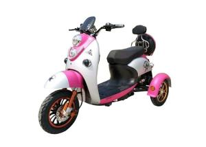 China 3 Wheels Motorized Cargo Trike 60V 800W Hub Motor Red / White Plastic Body wholesale