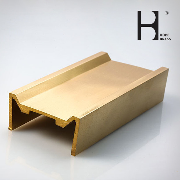 Lead Copper Alloy Profiles Brass Extrusion Profile Sections Customized Size Solt Shape ODM China Manufacturer CuZn39Pb2