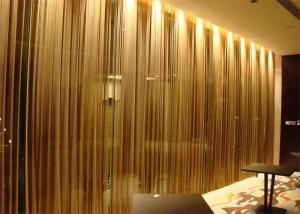 China 8*8mm Architectural Room Divider Cascade Coil Metal Drapery Window Curtain Screen wholesale
