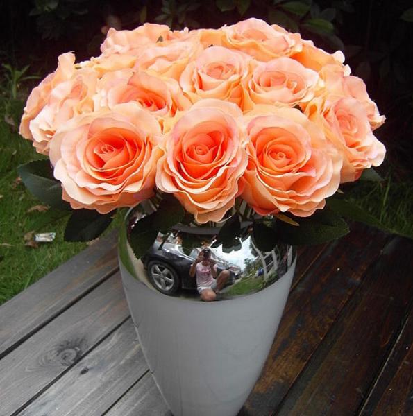 UVG Artificial Velvet Rose Flower Beauty Table Centerpieces Wedding Accessory