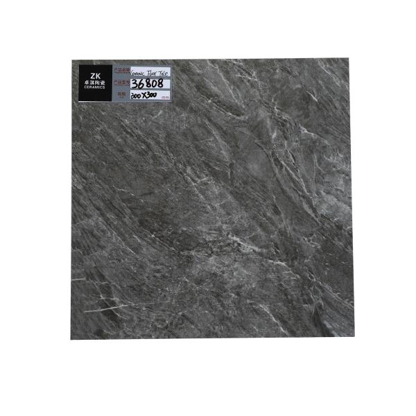 White Glazed Ceramic 300x300mm Floor Tiles Marble Looking For Wall