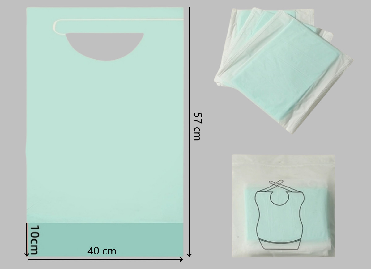 Large Size Coverage Disposable Adult Bibs Elder Paper Anti Stain Customizable