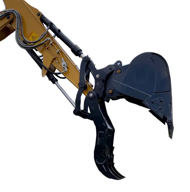 Powder Coated Excavator Bucket Thumb , Q355B Mechanical Thumb For Mini Excavator