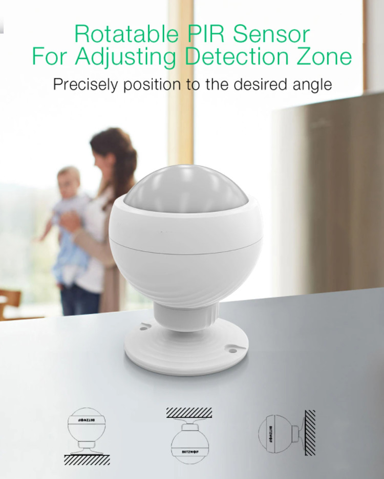 Tuya Wifi Wireless Infrared Pir Human Body Motion Detector Sensor Real-time App Push Alarm For Smart Home Security Alarm