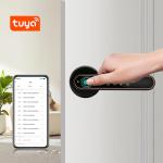 Outdoor Smart Digital Door Lock Black Aluminum Alloy Keyless Entry Door Lock