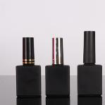 Black Packaging UV Gel Glass Cosmetic Containers Nail Polish Bottle With Brush