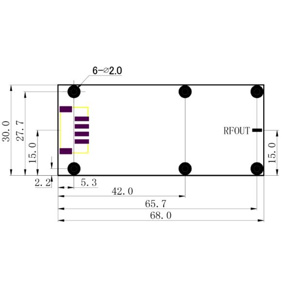 12V 6W RF Signal shielding Drone Jammer Blocker Module PCBA with Standard Features for 5150-5350MHz