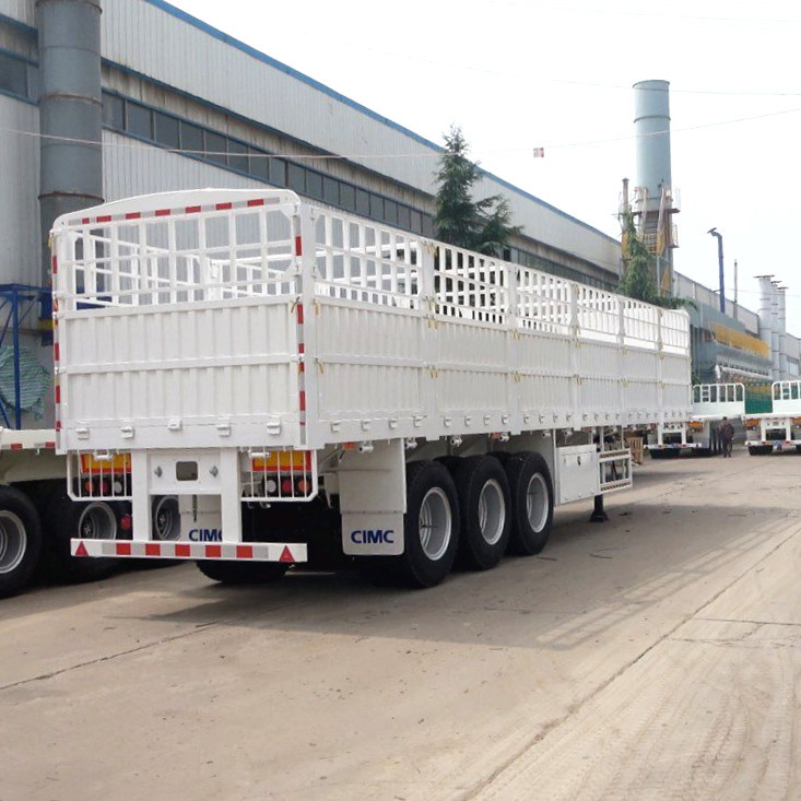 60 Ton Payload CIMC Livestock Cargo Fence Semi Trailer