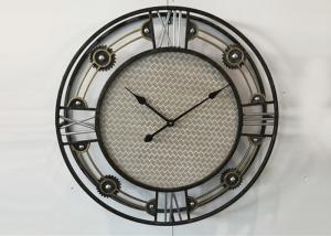 China Handmade Black Round Iron Wire Metal Wall Art Clock wholesale